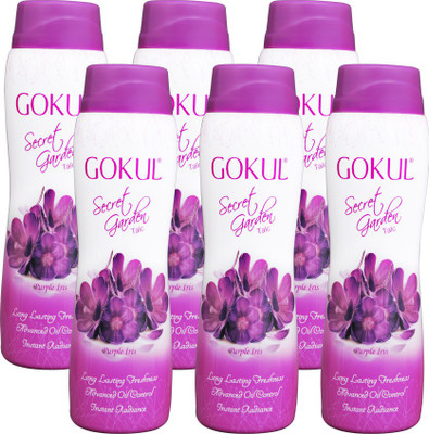 

Gokul Secret Garden Talc Purple Iris (Pack of 6)(100 g)