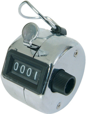 MOHANKHEDA Hand Held 4 Digit Manual Mechanical Click Analog Tally Counter(Multicolor Pack of 1)