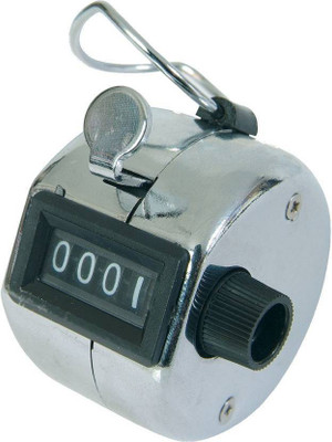 Prostuff Hand Held 4 Digit Manual Mechanical Click Analog Tally Counter(Multicolor Pack of 1)