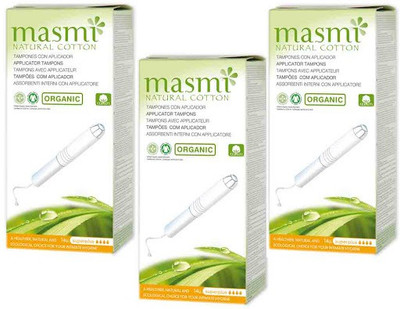 

Masmi Organic Cotton Applicator Superplus Tampons(Pack of 3)