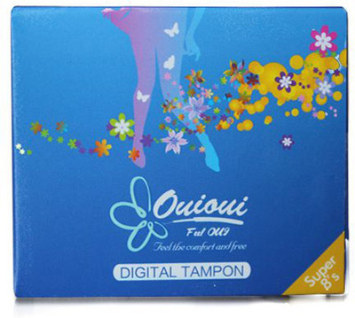 

Ouioui Tampon Size "SUPER" for heavy flow(Non Applicator) Tampons(Pack of 8)