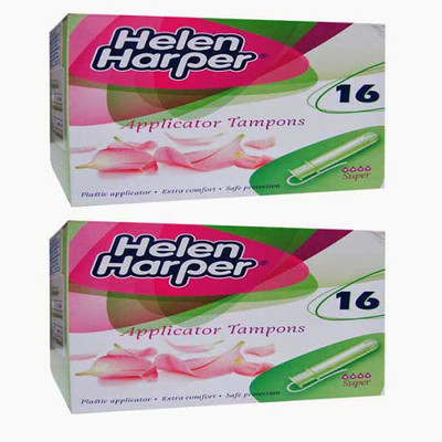 

Helen Harper Medium to Heavy Flow Super Applicator Tampons(Pack of 32)