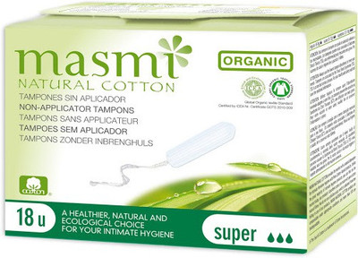 

Masmi Organic Cotton Non Applicator Super Tampons
