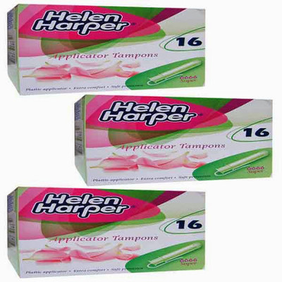 

Helen Harper Medium to Heavy Flow Super Applicator Tampons(Pack of 48)
