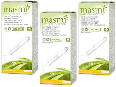 

Masmi Organic Cotton Applicator Regular Tampons(Pack of 3)