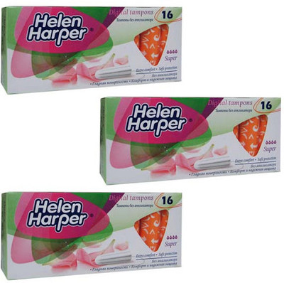 

Helen Harper Medium to Heavy Flow Super Tampons(Pack of 48)