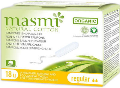 

Masmi Organic Cotton Non Applicator Regular Tampons