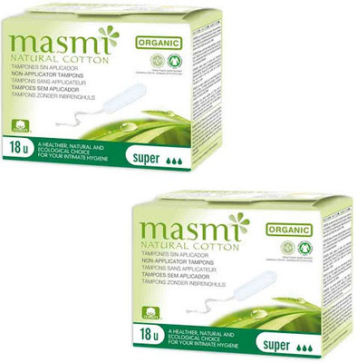 

Masmi Organic Cotton Non Applicator Super Tampons(Pack of 2)