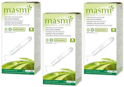 Masmi Organic Cotton Applicator Super Tampons(Pack of 3)