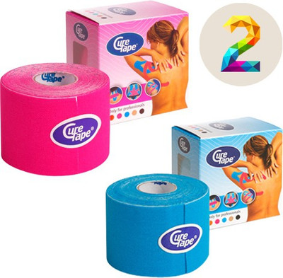 

Cure Tape Kinesiology Tape Protection Tape(Pink, Blue), Blue;pink