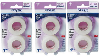 

Nexcare Clear Carded Wide First Aid Tape Injury Tape(White)