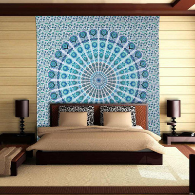

Stylo Culture Living Room Tapestry(White, Blue, Green)