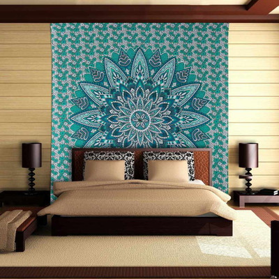 

Stylo Culture Living Room Tapestry(White, Green)