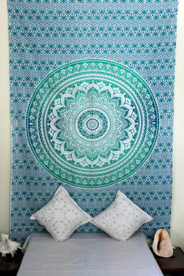 

Stylo Culture Living Room Tapestry(White, Green, Blue)