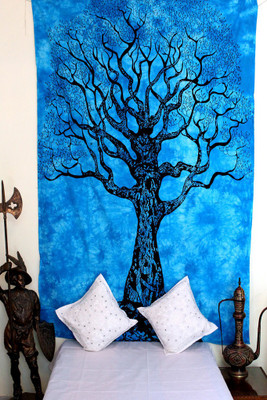 

Stylo Culture Living Room Tapestry(Blue, Black)