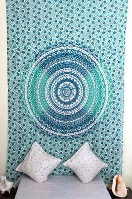 

Stylo Culture Living Room Tapestry(White, Blue, Green)