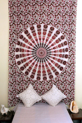 

Stylo Culture Living Room Tapestry(White, Pink, Brown)