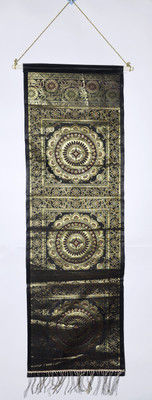 

Lal Haveli Ethnic Traditional Silk Pocket Wall Hanging Tapestry(Black)