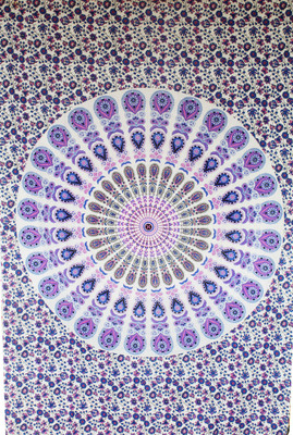 

Metro Living Paisley Circle Tapestry(Purple)
