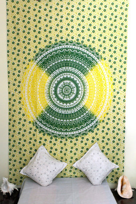 

Stylo Culture Living Room Tapestry(White, Yellow, Green)