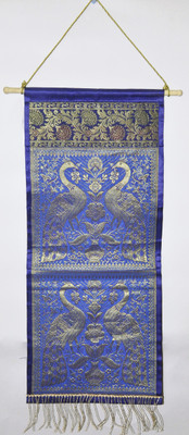 

Lal Haveli Home Decoration Silk Wall Hanging Letter Holder Ethnic0&0Traditional Tapestry(Blue)