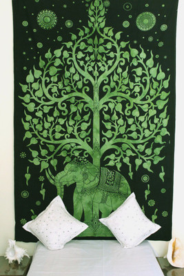 

Stylo Culture Living Room Tapestry(Black, Green)