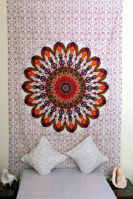 

Stylo Culture Living Room Tapestry(White, Maroon)