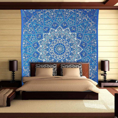 

Stylo Culture Living Room Tapestry(Blue, White)