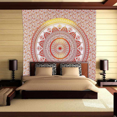 

Stylo Culture Living Room Tapestry(White, Orange, Yellow)