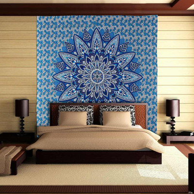 

Stylo Culture Living Room Tapestry(White, Blue)