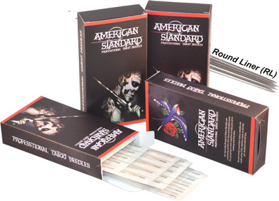 

American Standard TN-3RL Disposable Round Liner Tattoo Needles(Pack of 50)