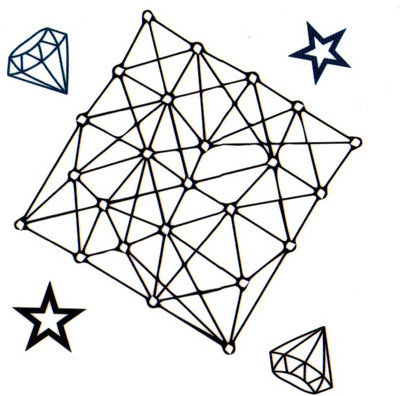 

Smilendeal T1669 Removeable Temp Body Tattoo - Cube Style(Cube)
