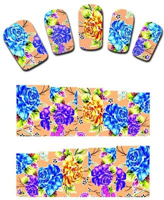 

SENECIO™ Colourful Fabric Pattern Water Transfer Temporary Nail Tattoo(Fabric Floral Print)