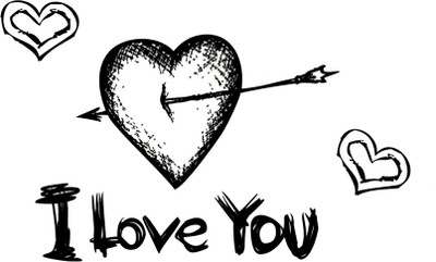 Рисовать надпись i love you