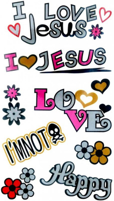 

London Jewels Temporary Tattoo(I Love Jesus, Love, I Am Not Dangerous, Happy, Flowers)