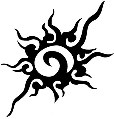

Smilendeal T2023 Sun Temp Body Tattoo - Black(Sun)