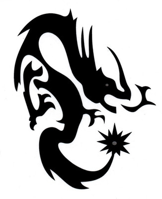 

Smilendeal T2171 Dragon Temp Body Tattoo - Black(Dragon)