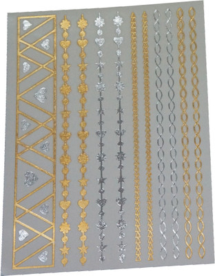 

Muren Temporary Jewellery Body Tattoos(Triangle, Chain)