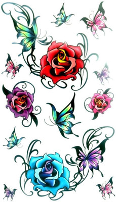 

London Jewels Temporary Tattoo(Butterfly, Flower)