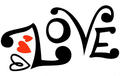 

Smilendeal T2148 Love Temp Body Tattoo - Black(Love)