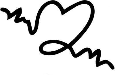 

Smilendeal T2038 Heart Temp Body Tattoo - Black(Heart)