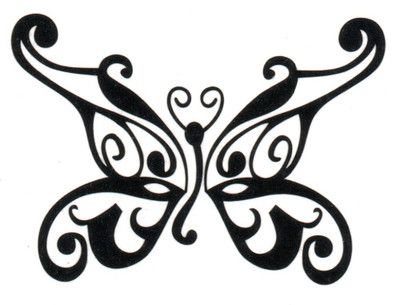 

Smilendeal T2129 Butterfly Temp Body Tattoo - Black(Butterfly)