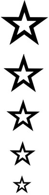 

Smilendeal T2047 Star Temp Body Tattoo - Black(Star)