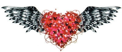 

Smilendeal T2158 Wings Temp Body Tattoo - Black(Wings)