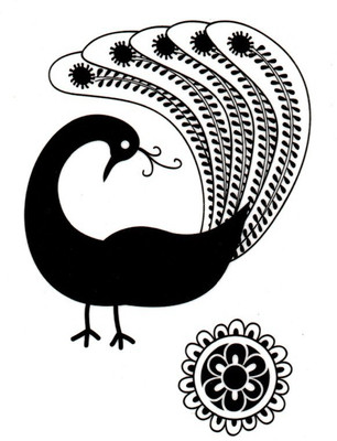 

Smilendeal T2113 Peacock Temp Body Tattoo - Black(Peacock)