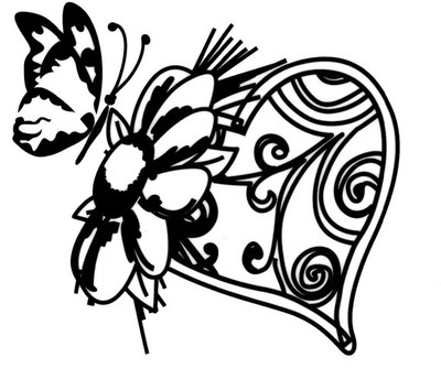 

Smilendeal T1927 Butterfly Heart Temp Body Tattoo(Butterfly Heart)