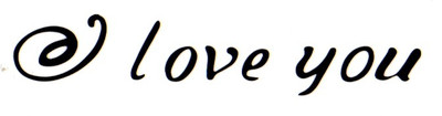 

Smilendeal T1635 Removeable Temp Body Tattoo - Love You Style(Love You)