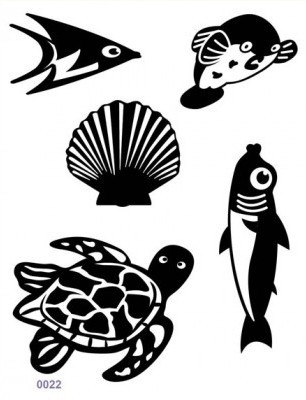 

Shimmer Fans Glitter Tattoo Kit (TAPE + GLITTER)(Sea Animals)