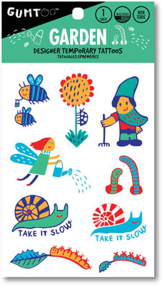 

Gumtoo Garden - Designer Temporary Tattoos(Worms, Butterfly, Caterpillar, Picnic, Snail)
