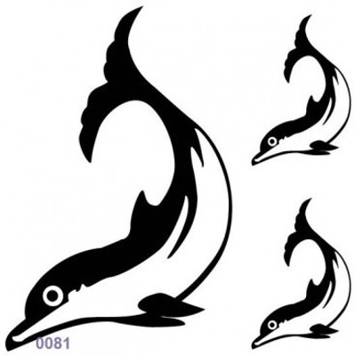 Shimmer Fans Glitter Tattoo Kit (TAPE + GLITTER)(Dolphins)